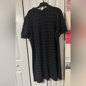 Loft Black Checkered Women's Dress